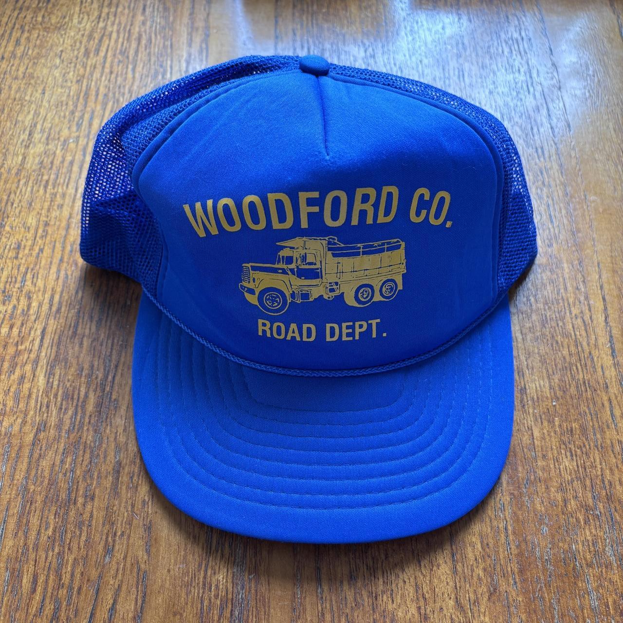 Vintage 90s USA Woodford County road department Kentucky trucker cap