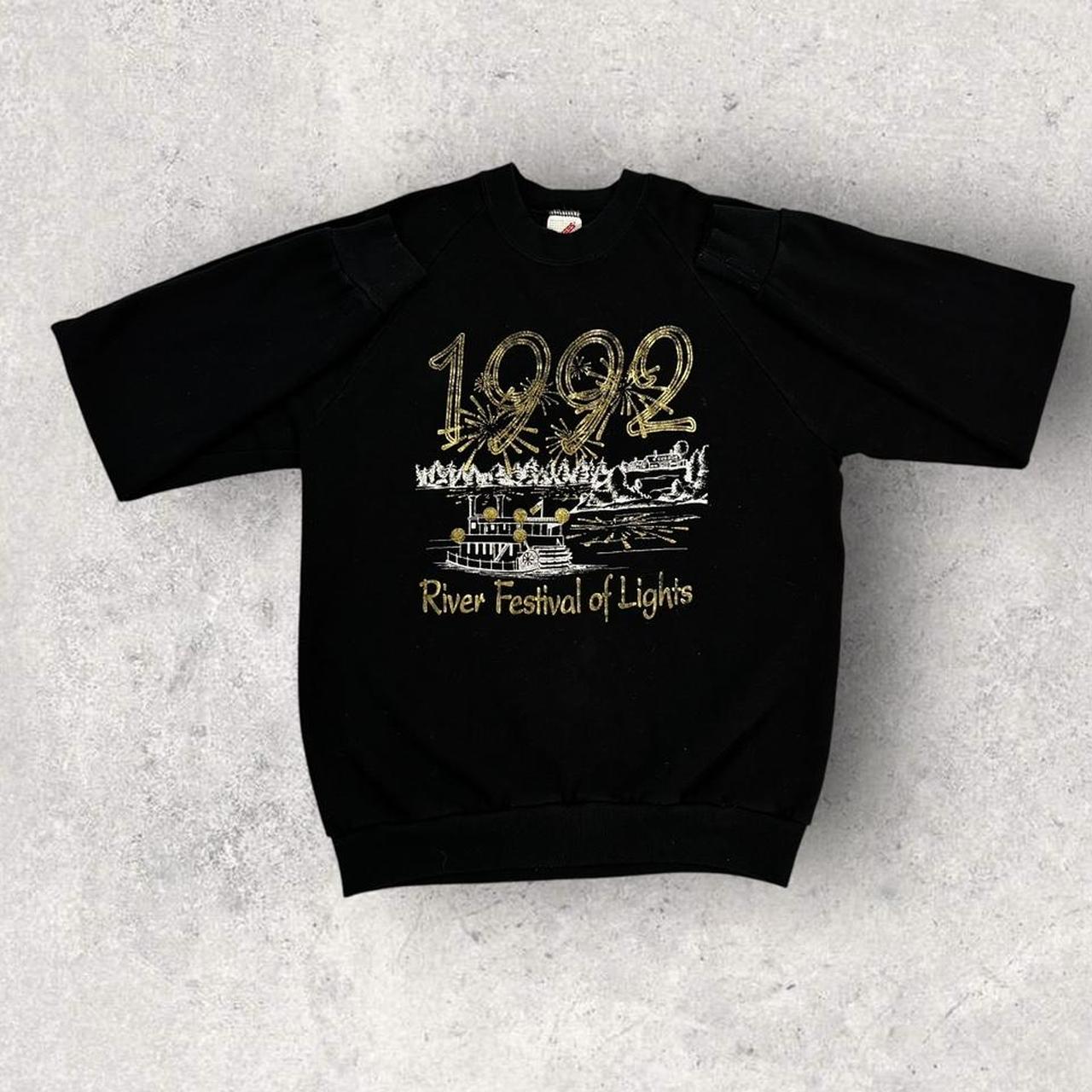 Vintage 90s USA river festival of lights West Virginia riverboat cruise graphic sweatshirt