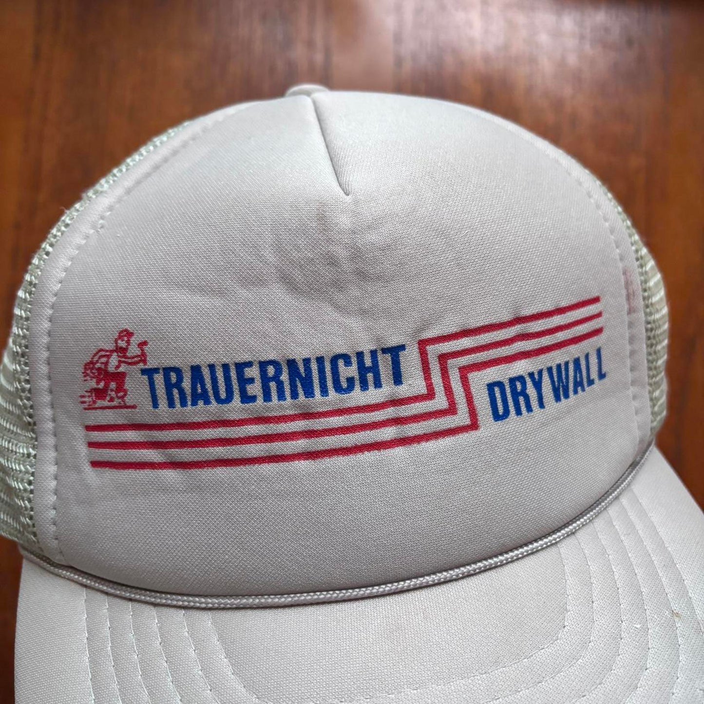 Vintage 90s USA Trauernicht drywall contractor workwear trucker cap