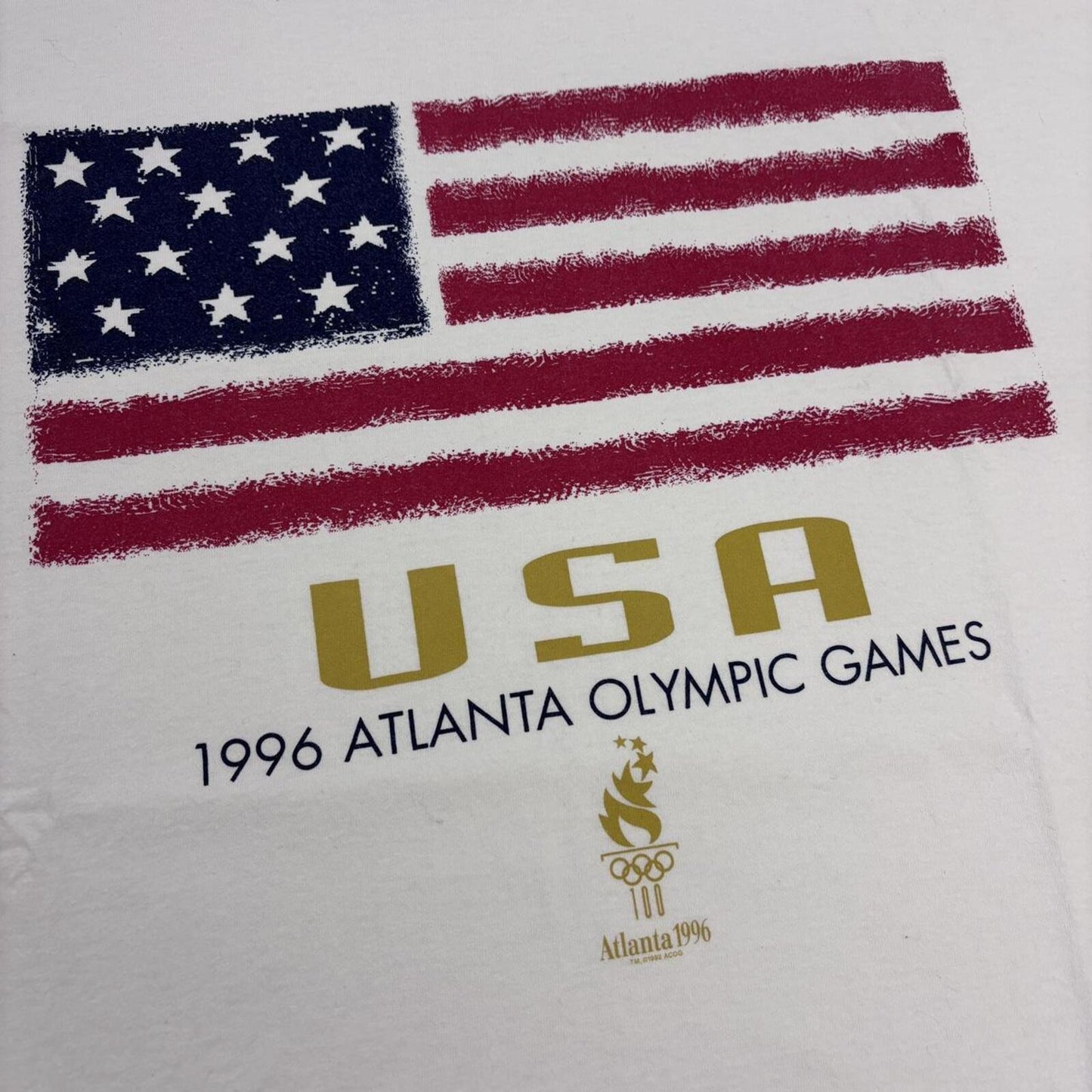 Vintage 90s USA Atlanta Olympics summer games athletics graphic t-shirt