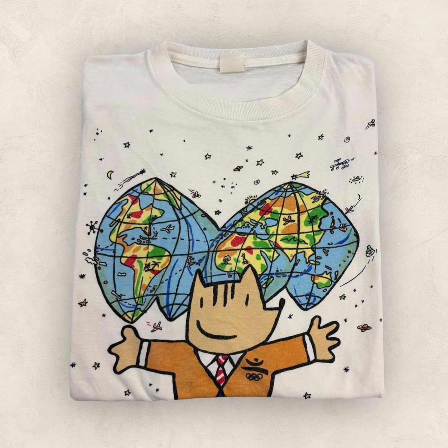 Vintage 90s Barcelona Olympics summer games athletics Cobi mascot t-shirt