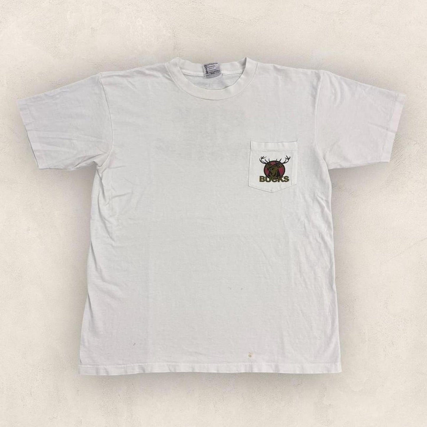 Vintage 90s USA Bucks cigarettes promotional pocket t-shirt