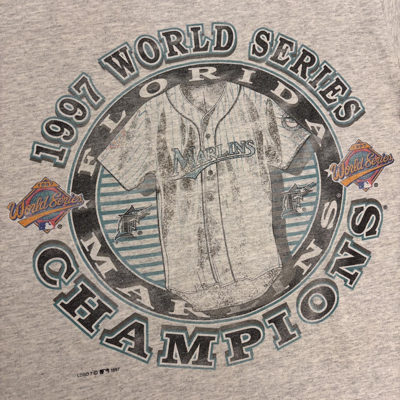 Vintage 90s USA Florida Marlins MLB baseball World Series Champions graphic t-shirt