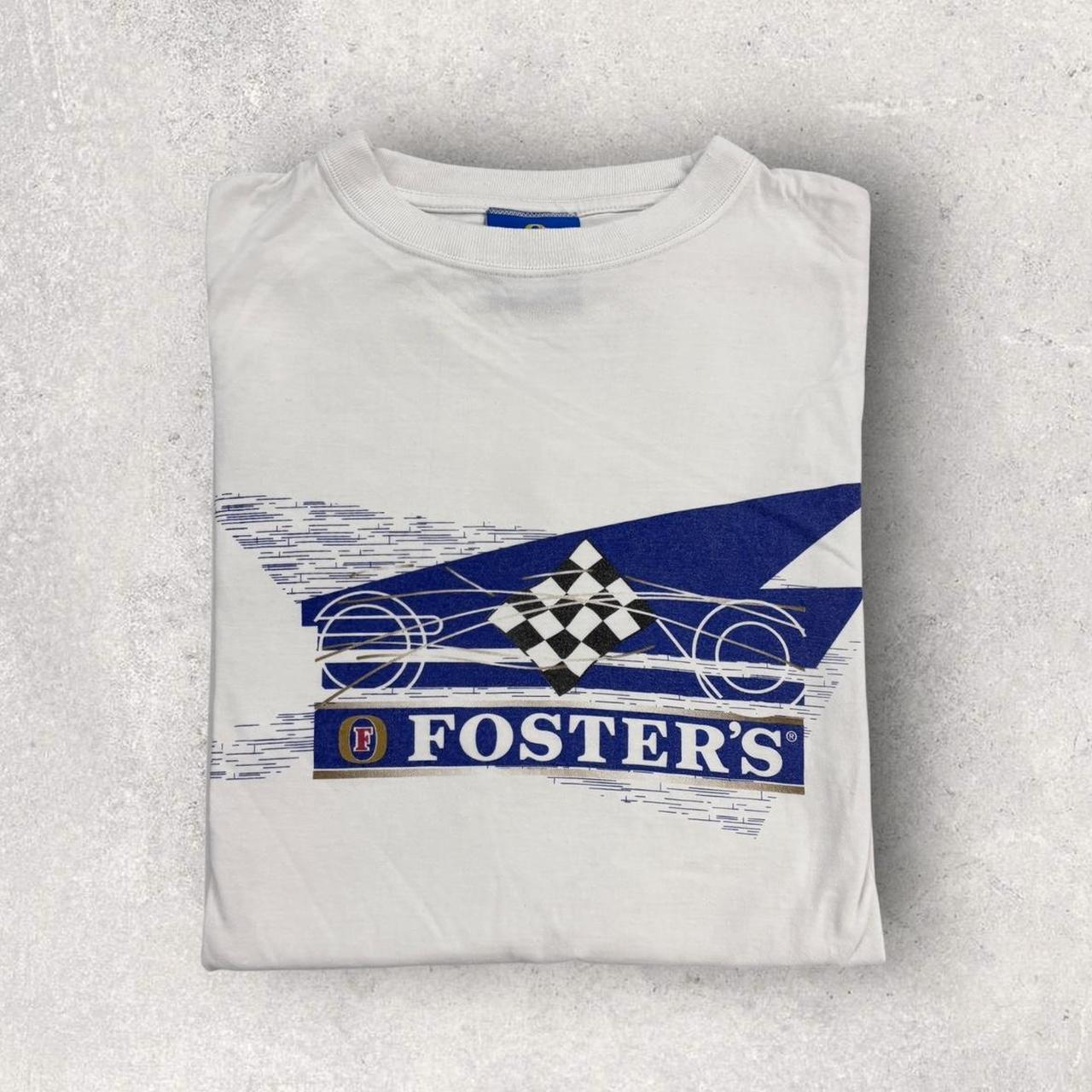 Vintage 90s Fosters beer Formula One Grand Prix motorsport graphic t-shirt