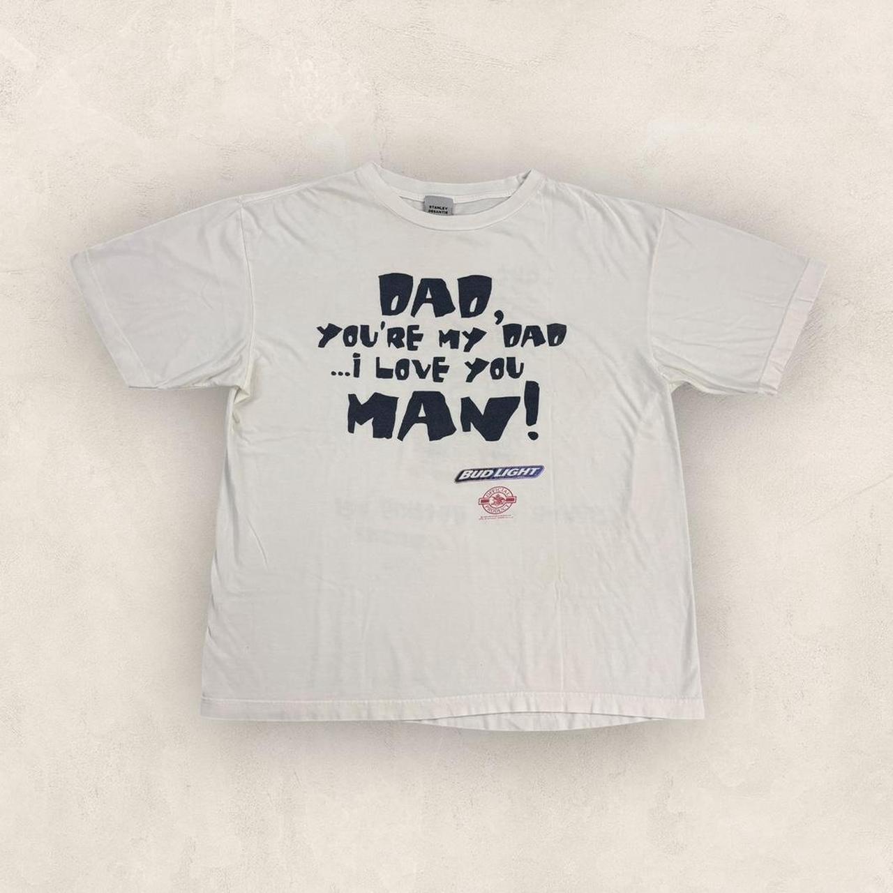 Vintage 90s USA Budweiser Bud Light beer promotional t-shirt