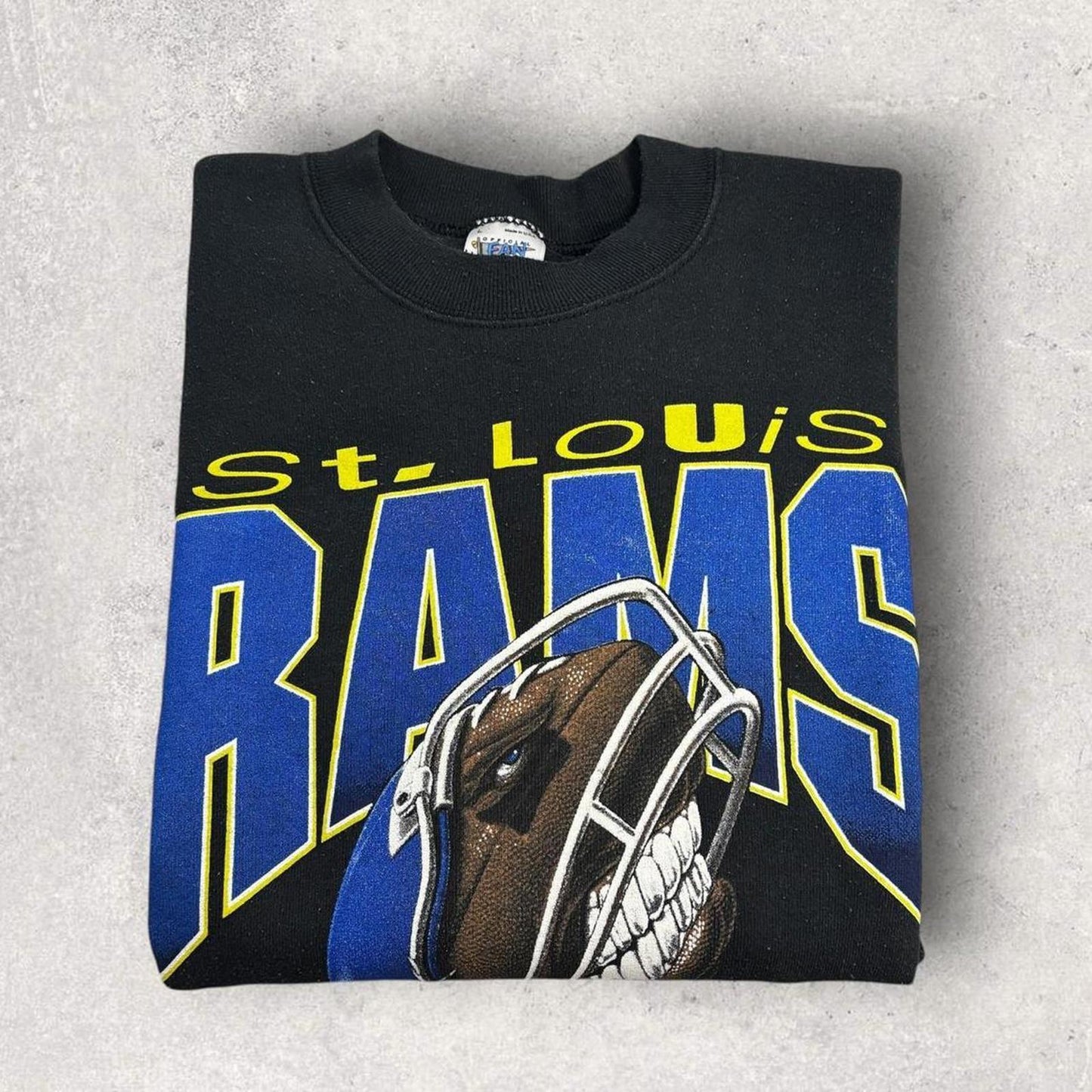 Vintage 90s USA St Louis Rams NFL American Football graphic sweatshirt