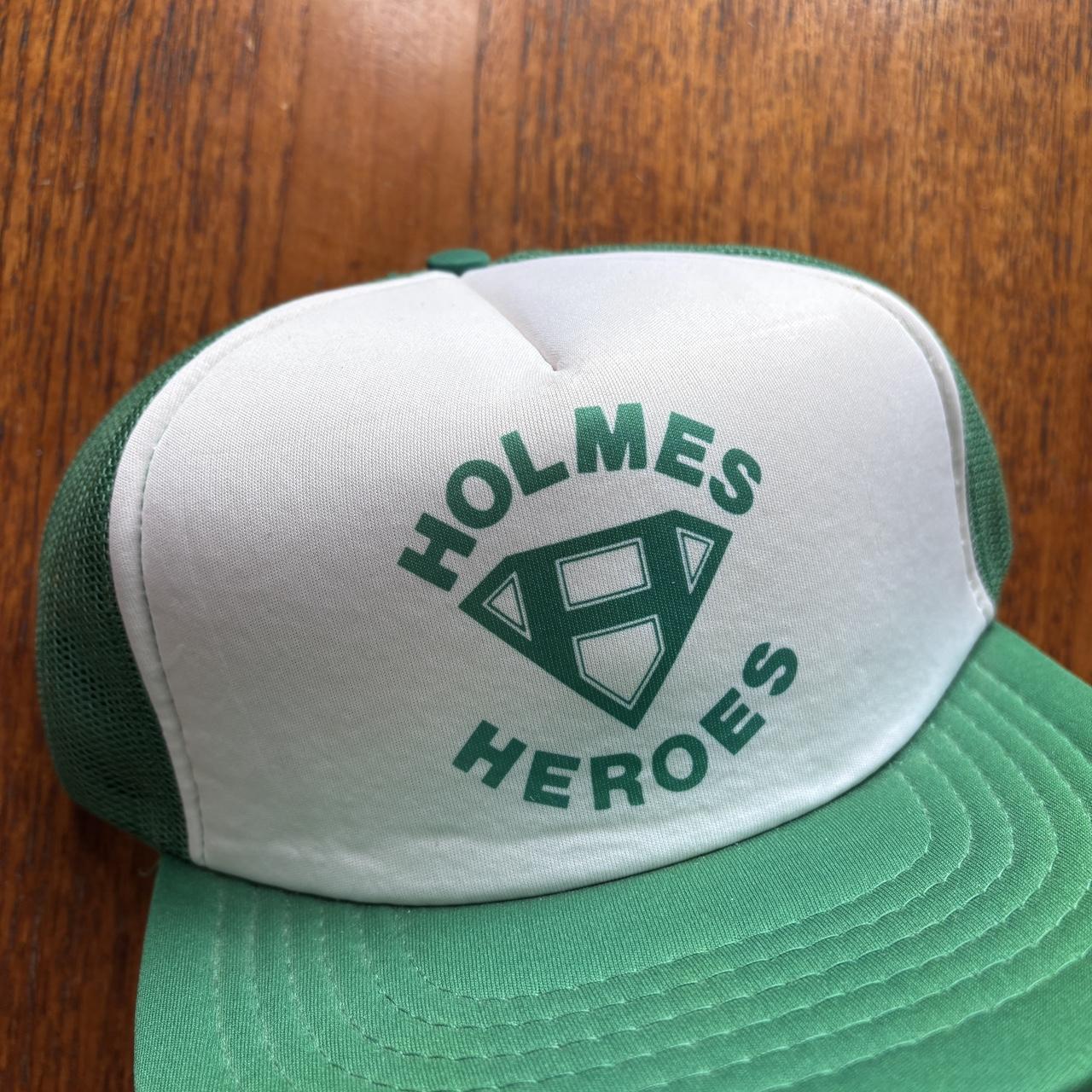 Vintage 90s USA Holmes heroes elementary school Spokane Washington graphic trucker cap
