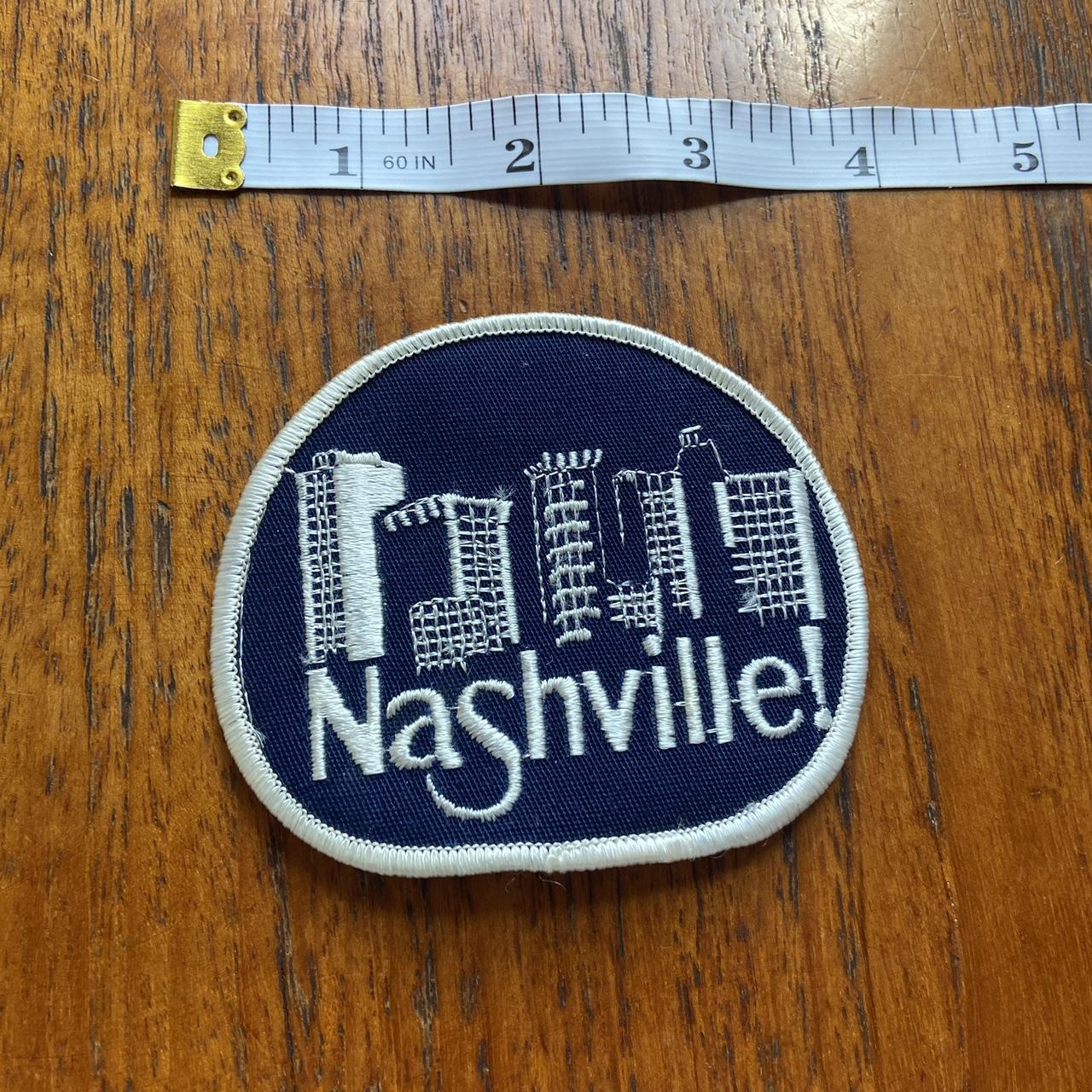 Vintage 80s USA Nashville Tennessee city skyline embroidered patch