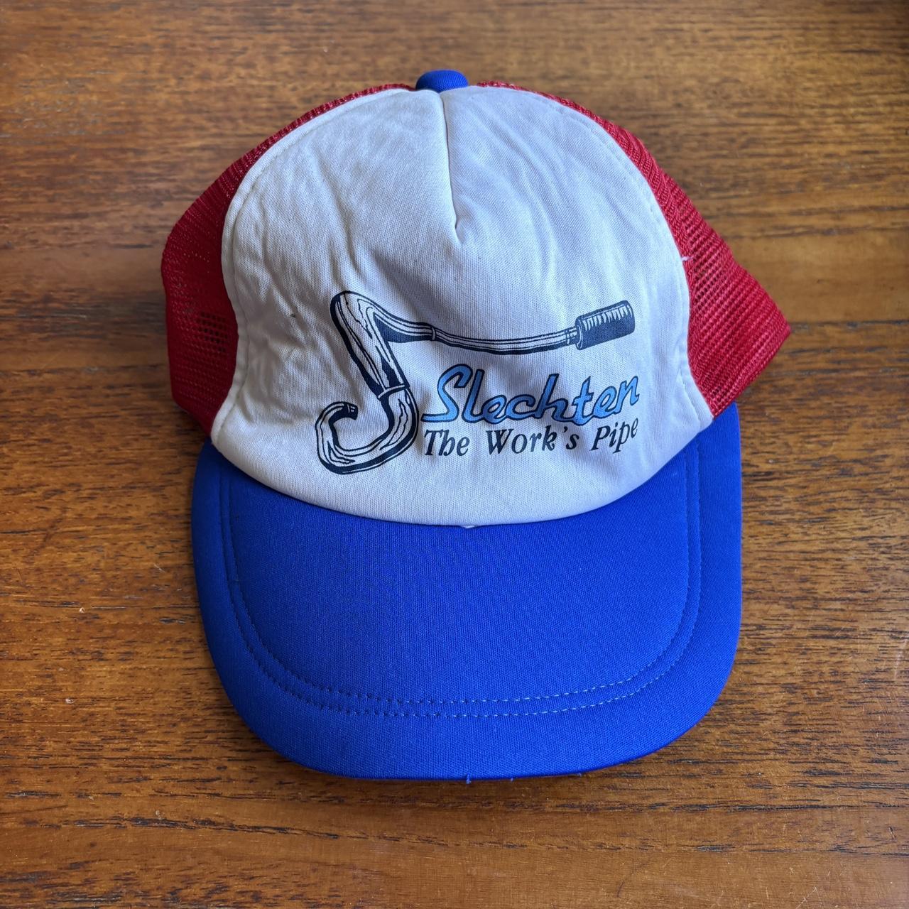 Vintage 90s USA Slechten motorbike exhaust pipe automobile graphic trucker cap