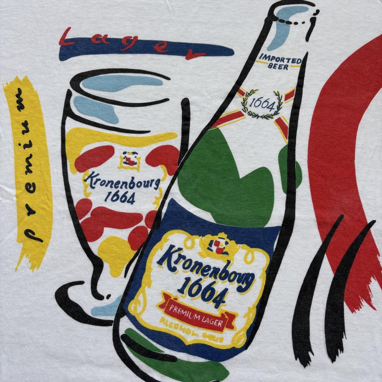 Vintage 90s Kronenbourg 1664 lager beer t-shirt
