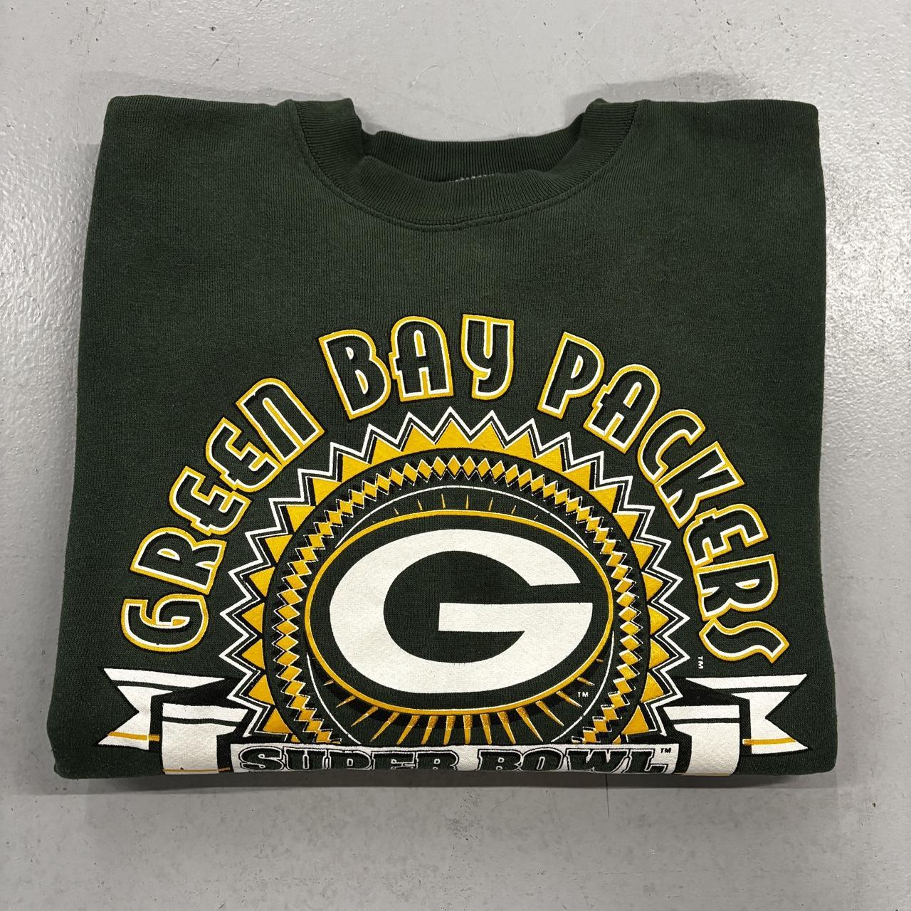Vintage 90s USA Green Bay Packers NFL American Football Super Bowl graphic sweatshirt