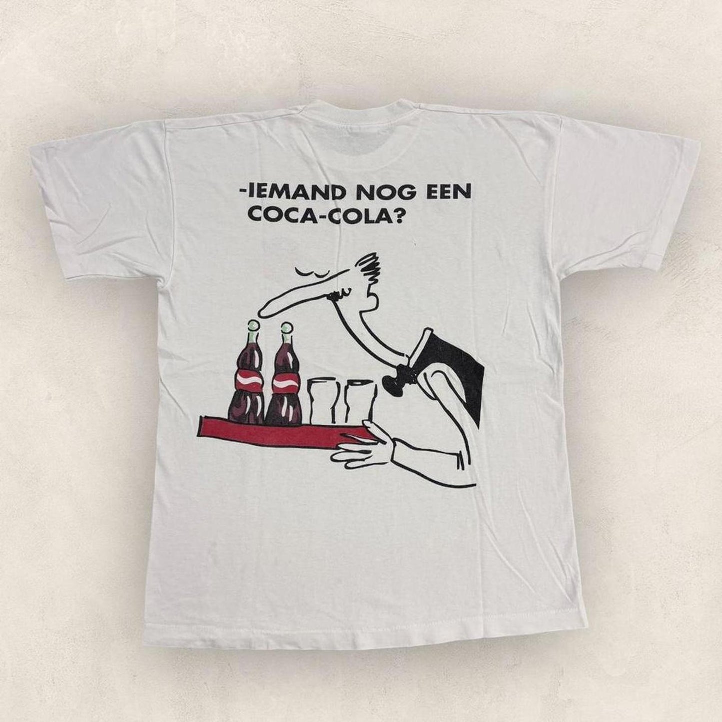 Vintage 90s Coca Cola Coke soda soft drink Dutch promotional t-shirt