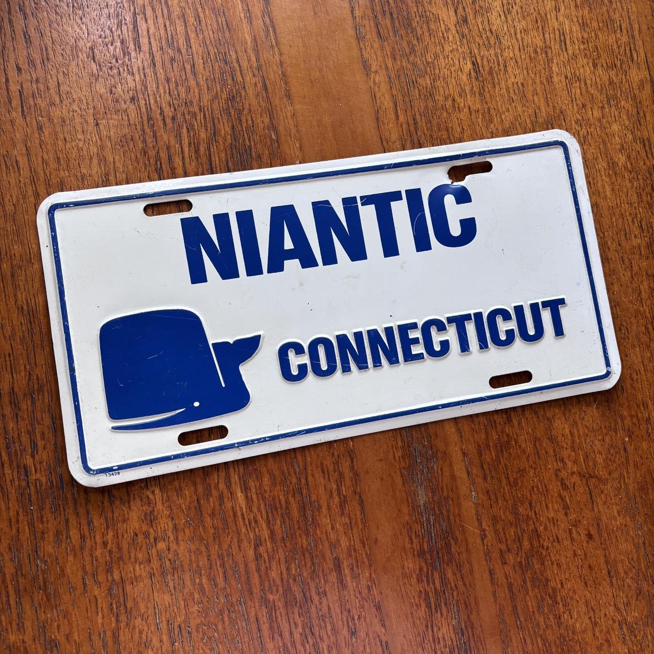 Vintage 90s USA Niantic Connecticut fishing vintage whaling town novelty license plate