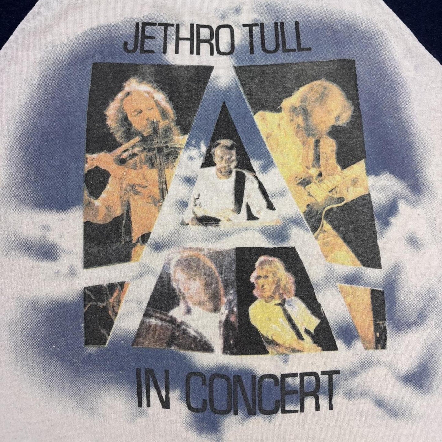 Vintage 80s Jethro Tull in concert rock music raglan band t-shirt