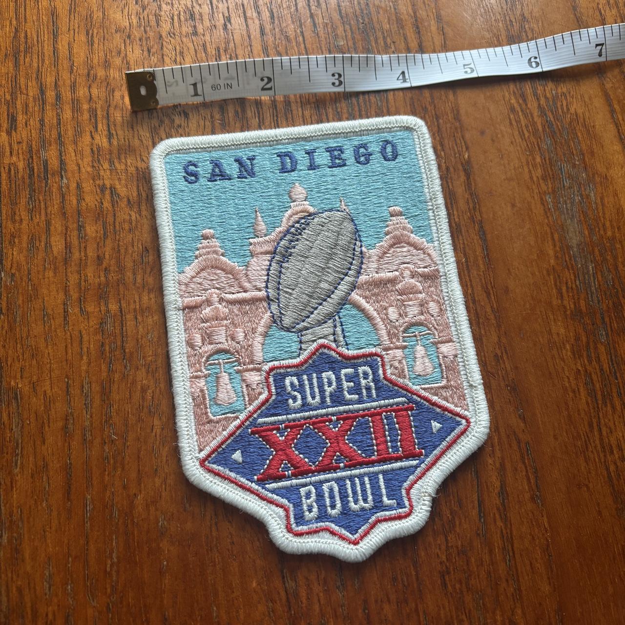 Vintage 80s USA Super Bowl 22 NFL American Football embroidered patch