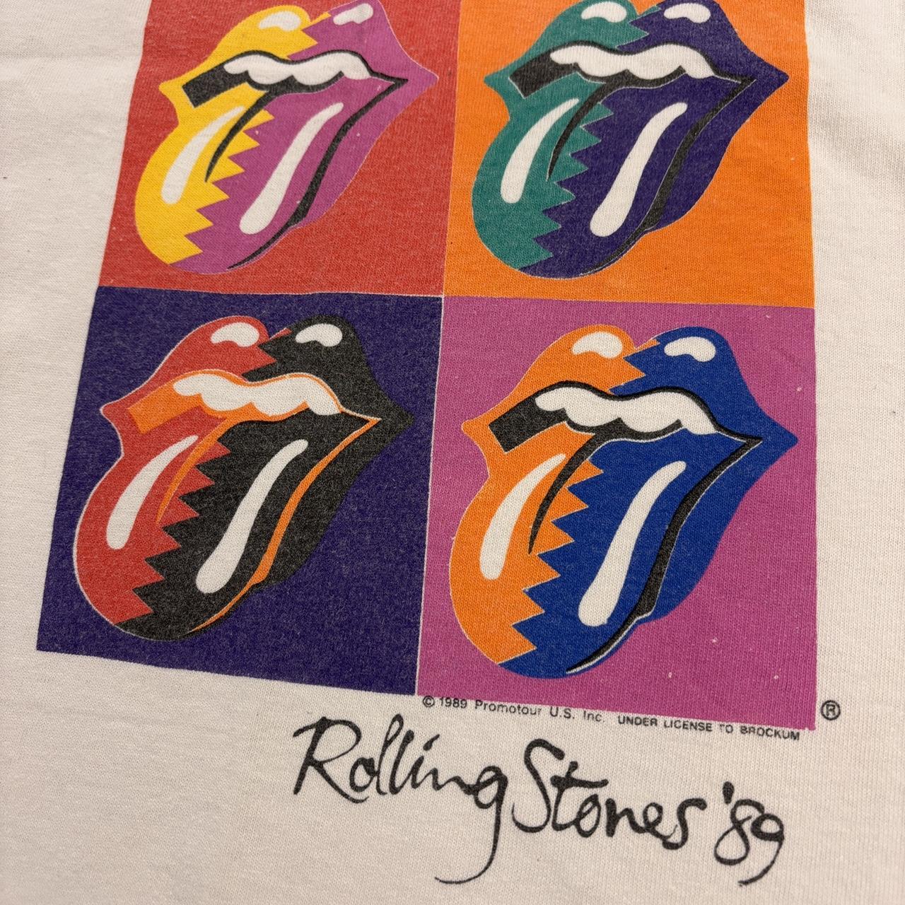 Vintage 80s USA Rolling Stones rock tour band t-shirt