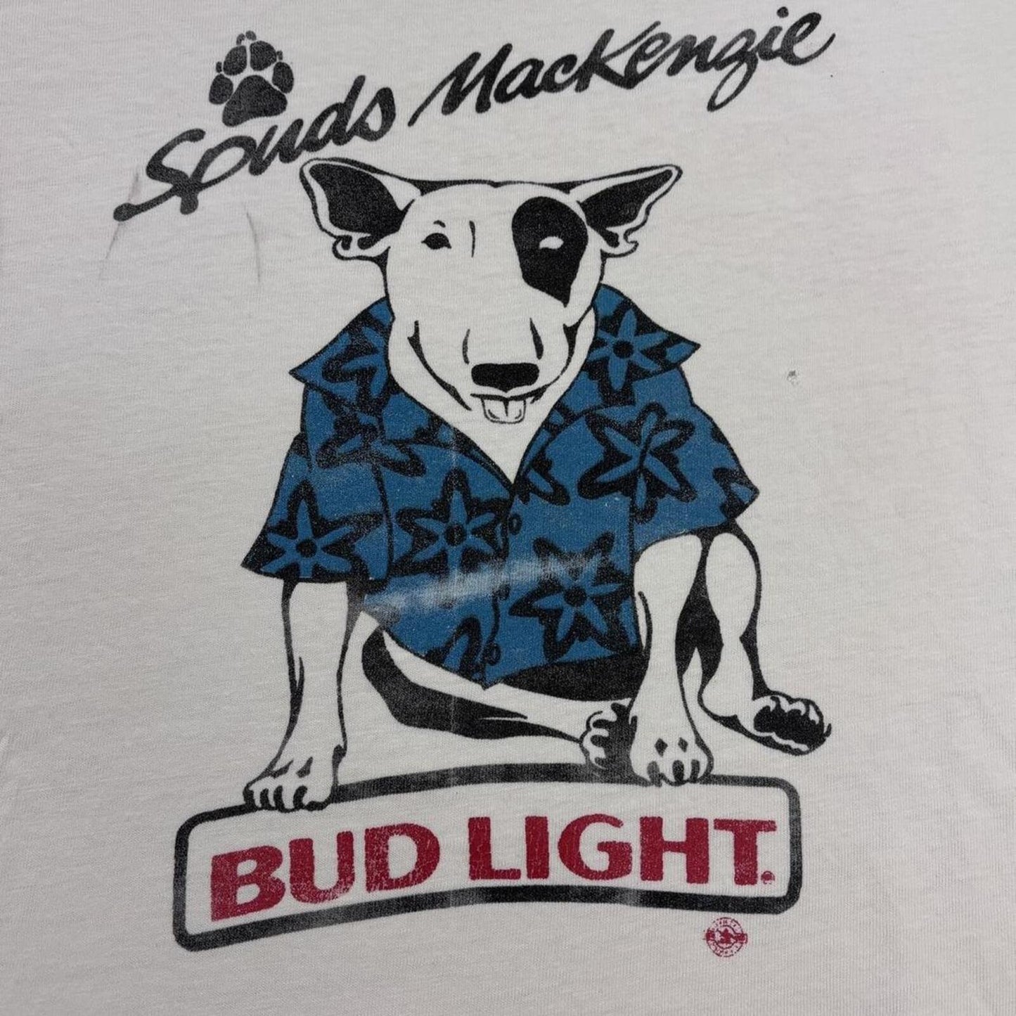 Vintage 90s USA Spuds Mackenzie Budweiser beer Missouri bar t-shirt