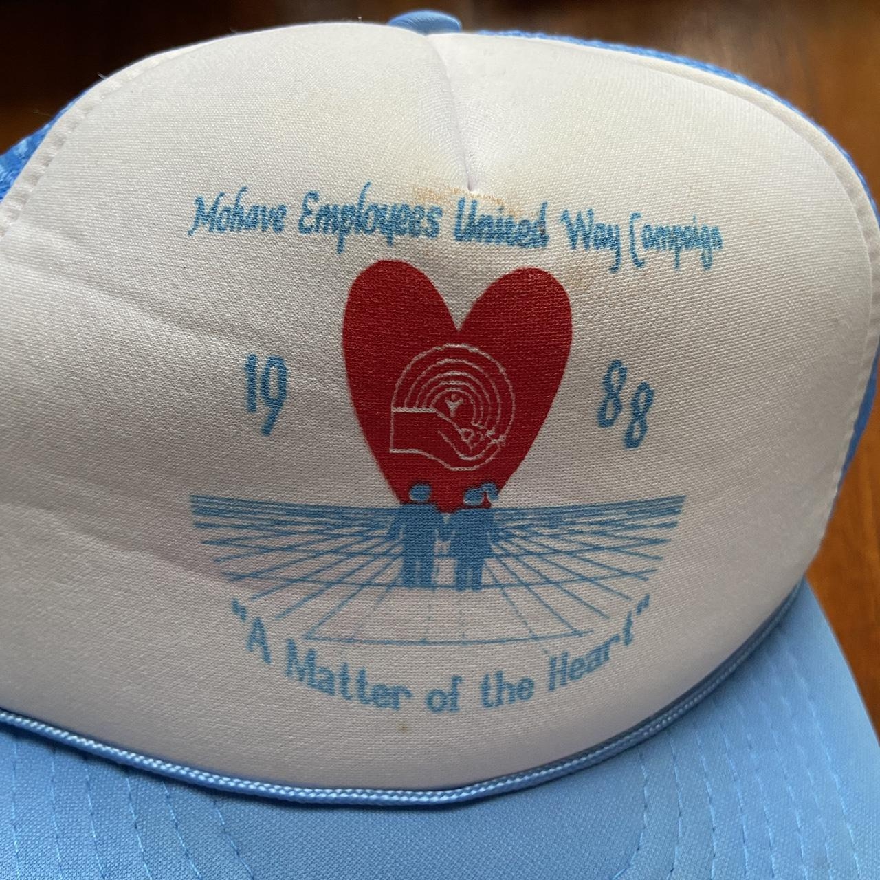 Vintage 80s USA Native American Mohave employees united way campaign trucker cap