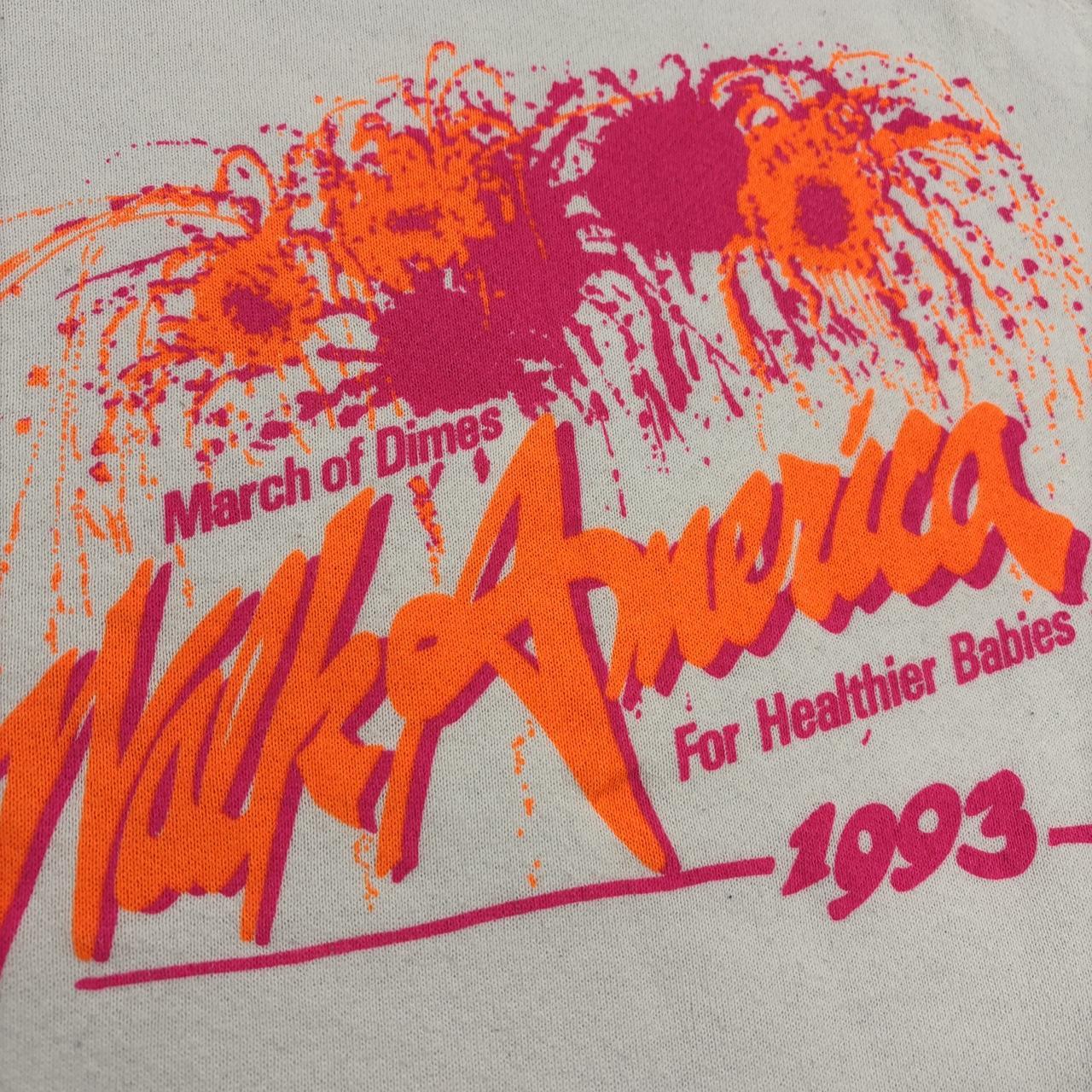 Vintage 90s USA March of Dimes Walk America for healthier babies graphic sweatshirt