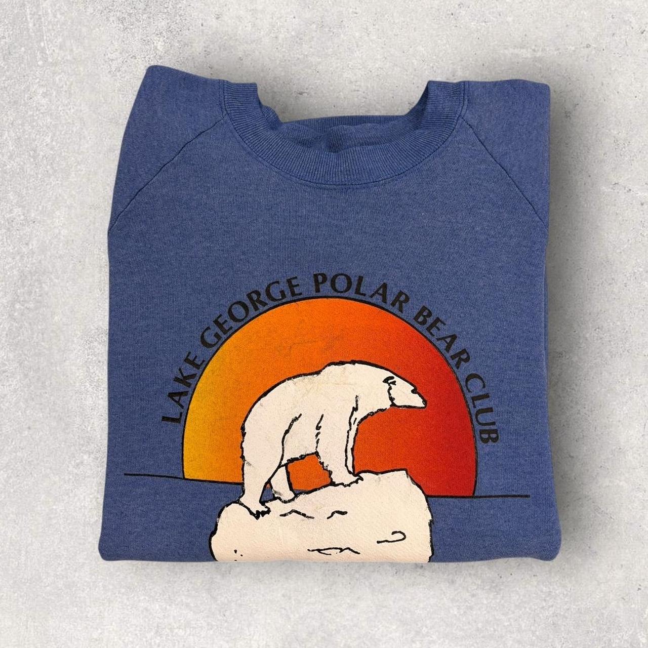 Vintage 90s USA Lake George New York State winter festival graphic sweatshirt