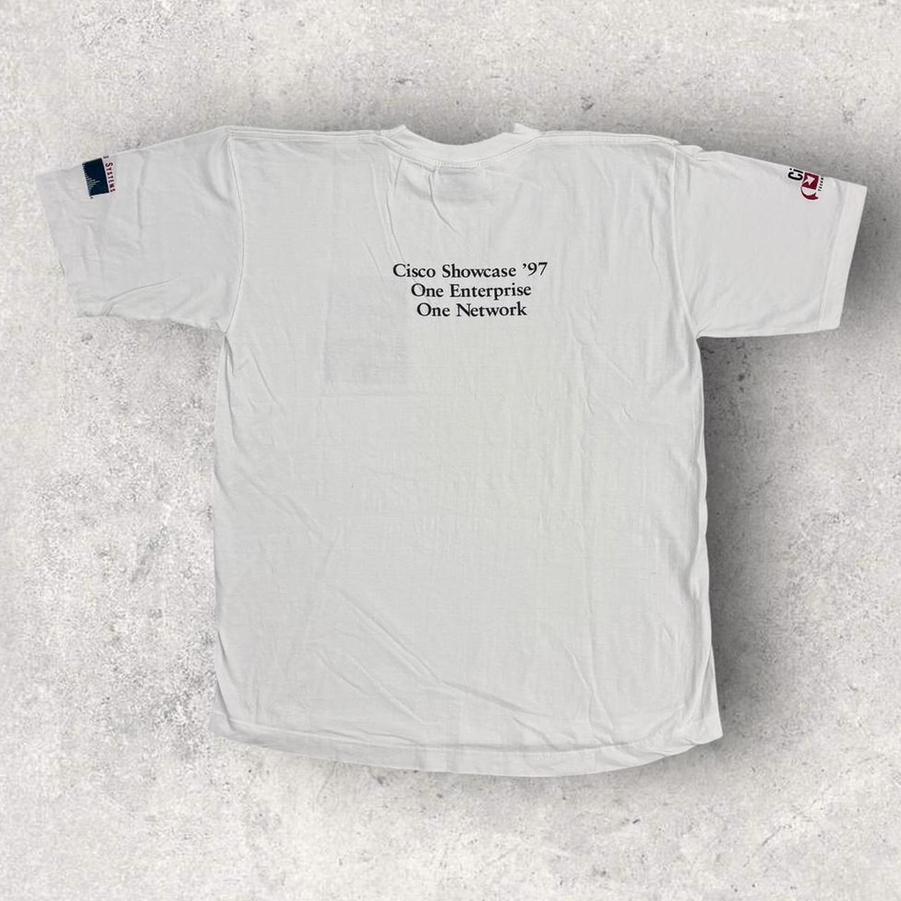 Vintage 90s USA Cisco Showcase 97 technology computer software graphic t-shirt
