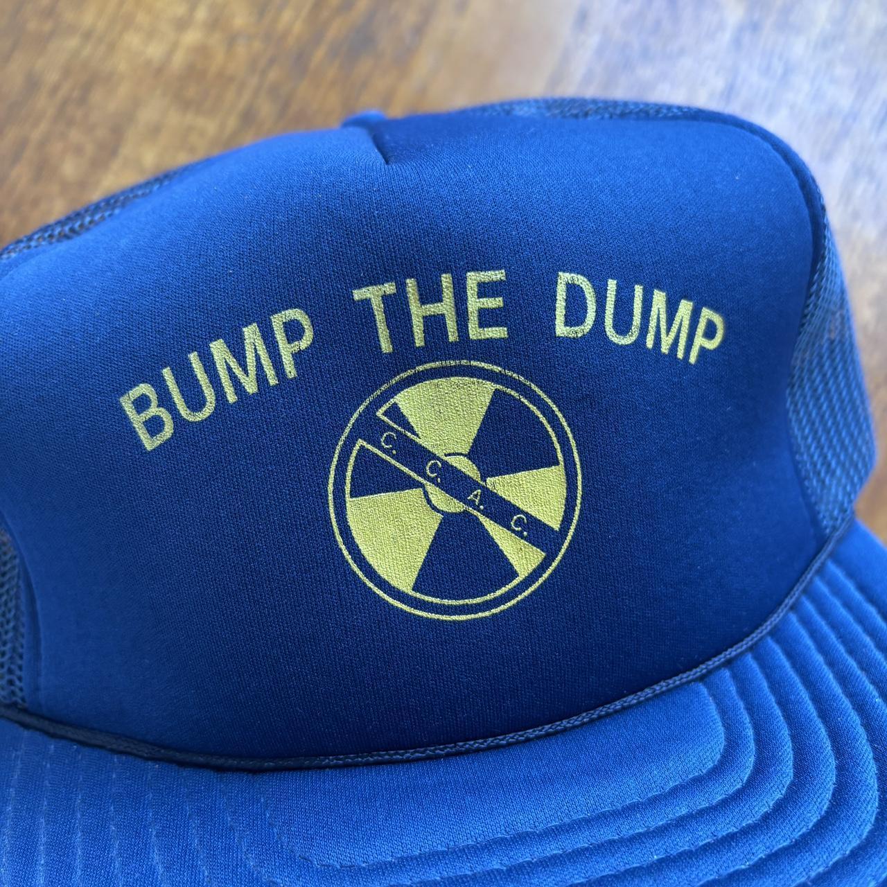 Vintage 90s USA bump the dump slogan workwear trucker cap