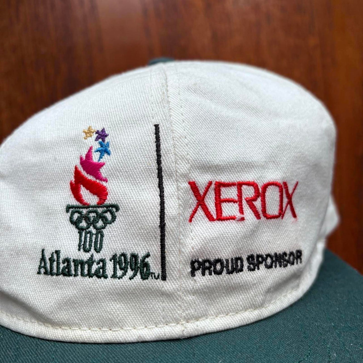 Vintage 90s USA Atlanta Olympics summer games athletics Xerox baseball cap