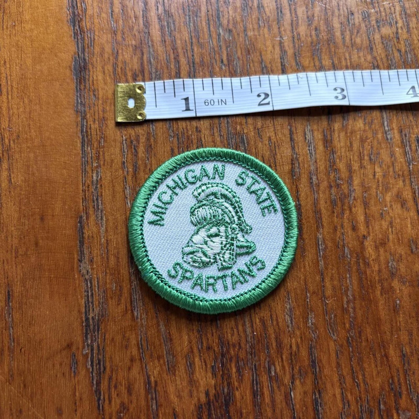 Vintage 80s USA Michigan State Spartans university varsity embroidered patch