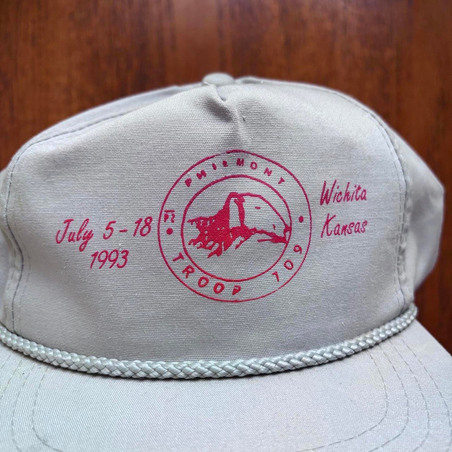 Vintage 90s USA Philmont troop Boy Scouts of American Wichita Kansas cap