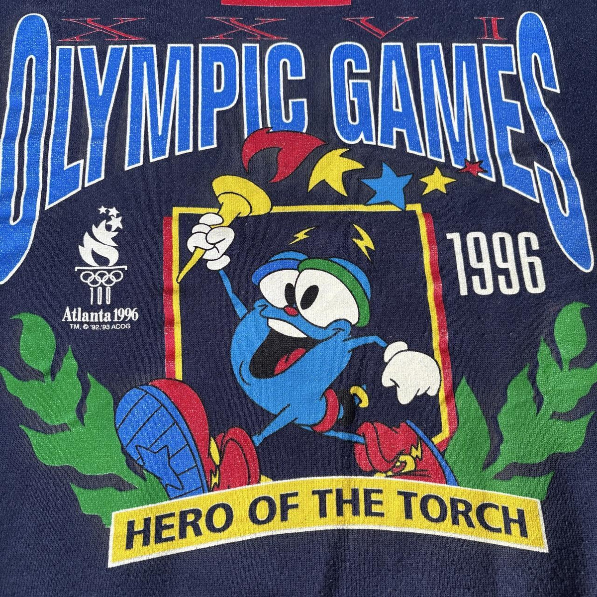 Vintage 90s USA Atlanta Olympic Games mascot summer games athletics sweatshirt