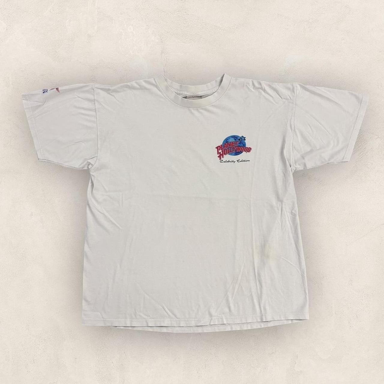 Vintage 90s USA Planet Hollywood restaurant Arnold Schwarzenegger graphic t-shirt