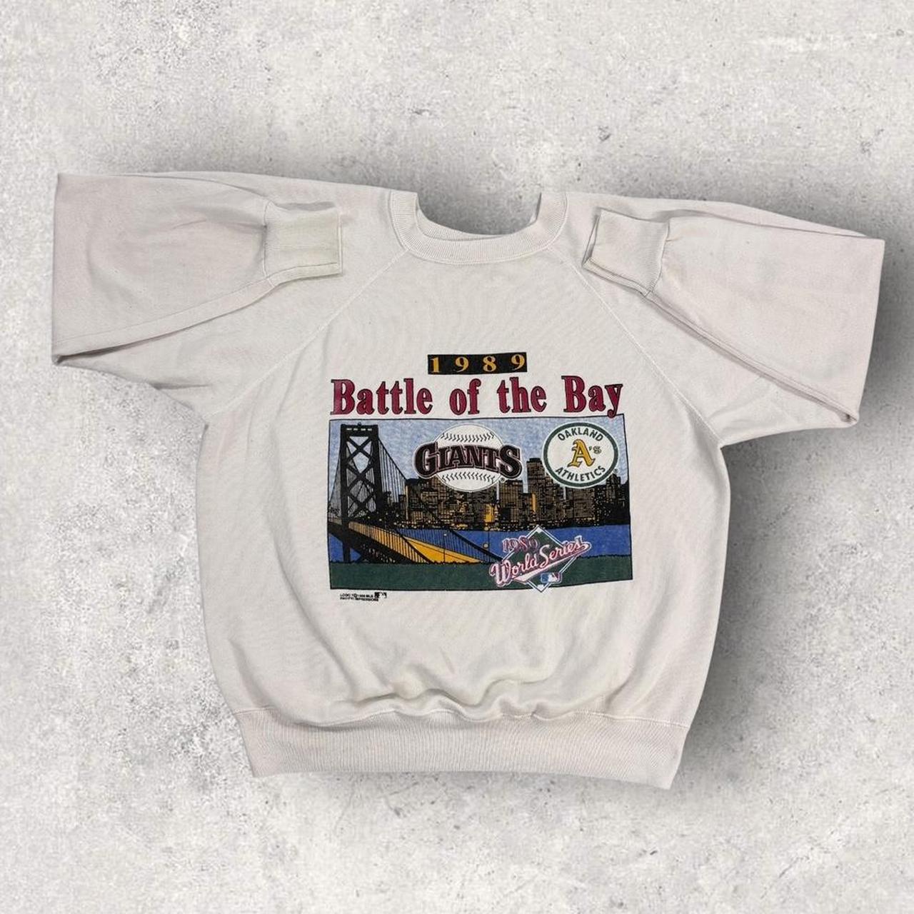 Vintage 80s USA Battle of the Bay MLB baseball World Series graphic sweatshirt