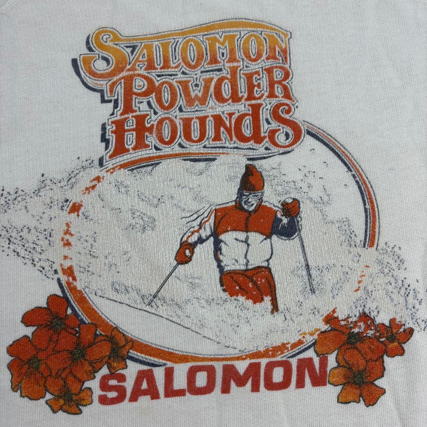 Vintage 90s Salomon powder hounds ski snowboard winter sports sweatshirt