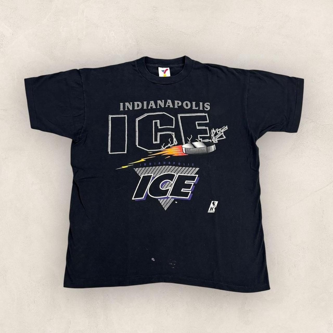 Vintage 90s USA Indianapolis Ice IHL ice hockey graphic t-shirt