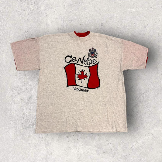 Vintage 90s Vancouver Canada Flag tourist souvenir graphic t-shirt