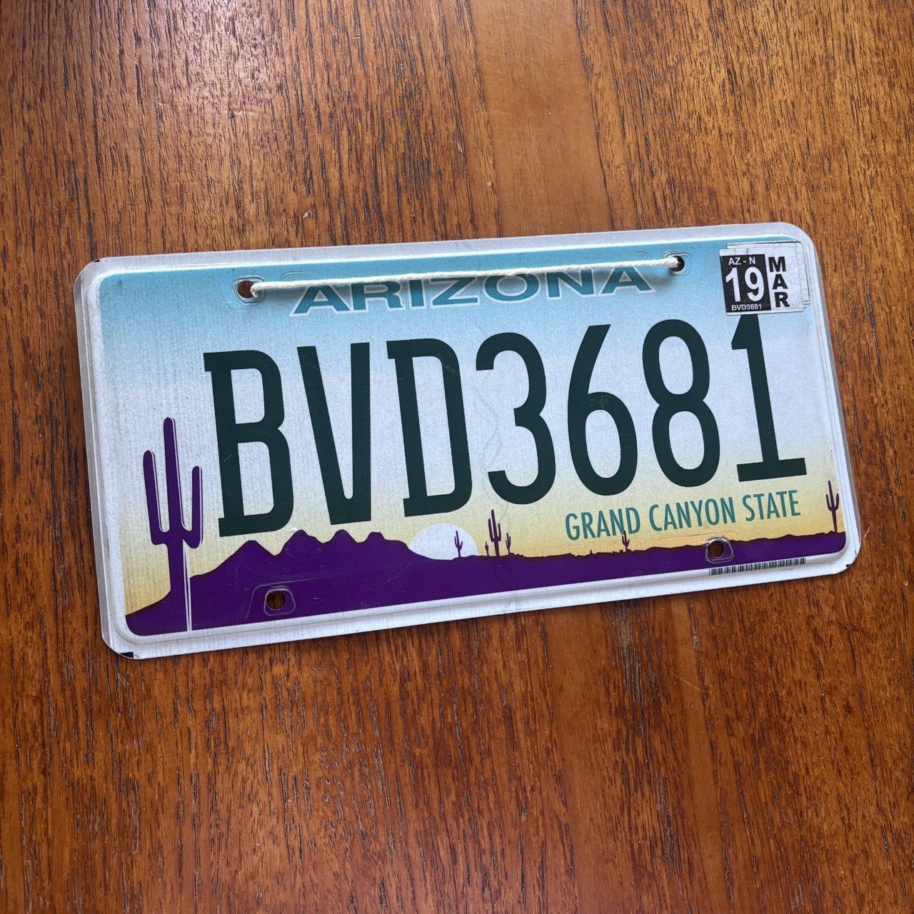 Vintage Y2K USA Arizona Grand Canton state American license plate