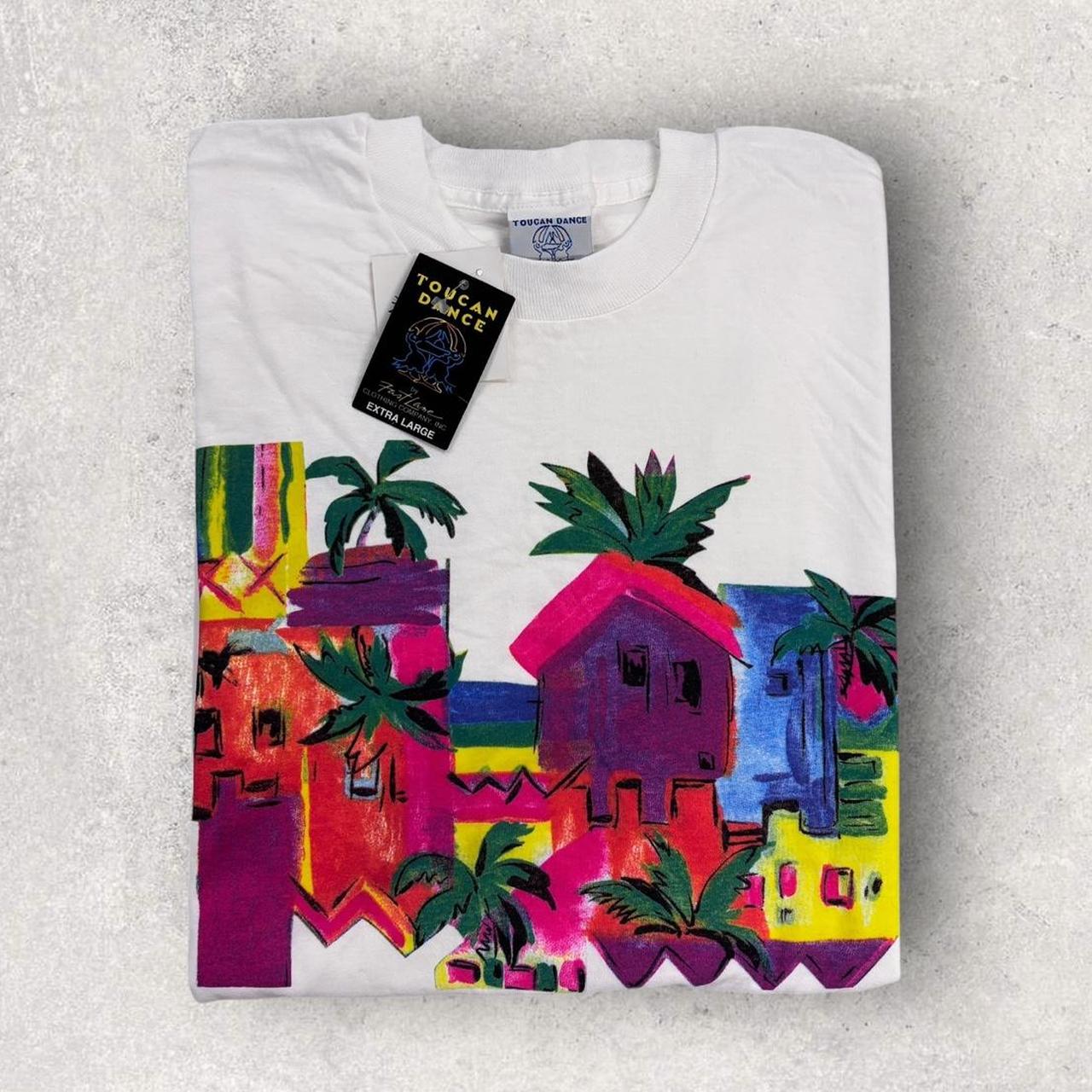 Vintage 90s USA Sea World theme park toucan dance graphic t-shirt