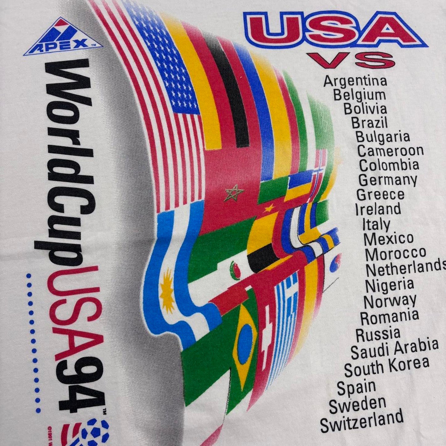 Vintage USA World Cup 94 football tournament promotional t-shirt