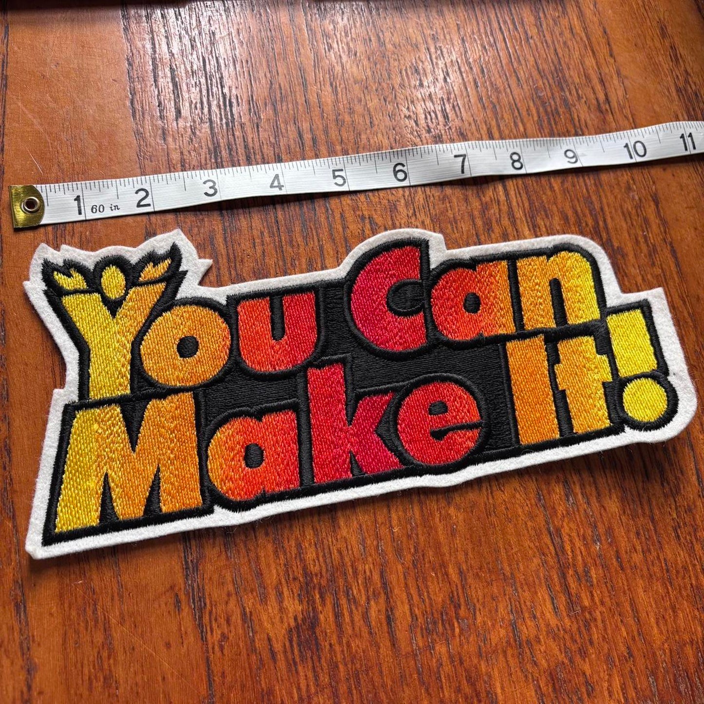 Vintage 80s USA you can make it slogan large embroidered patch