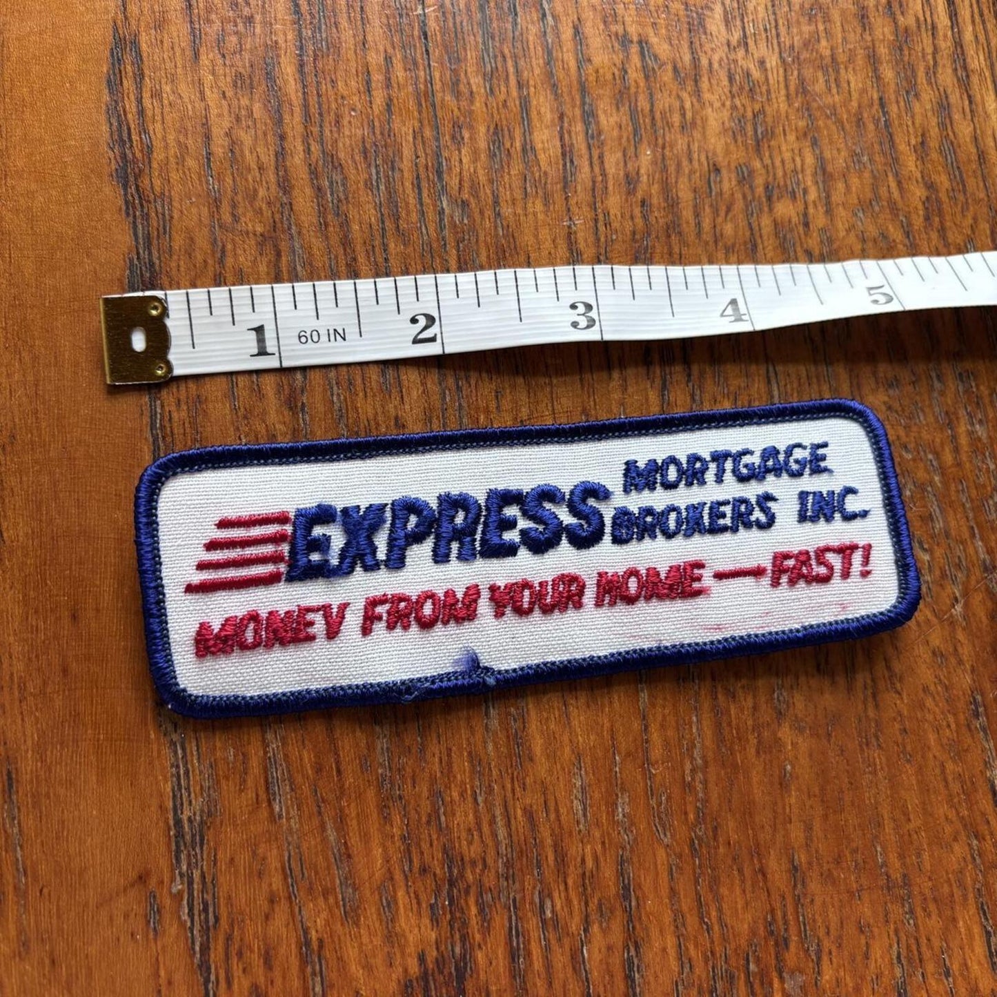 Vintage 90s USA Express mortgage brokers embroidered patch