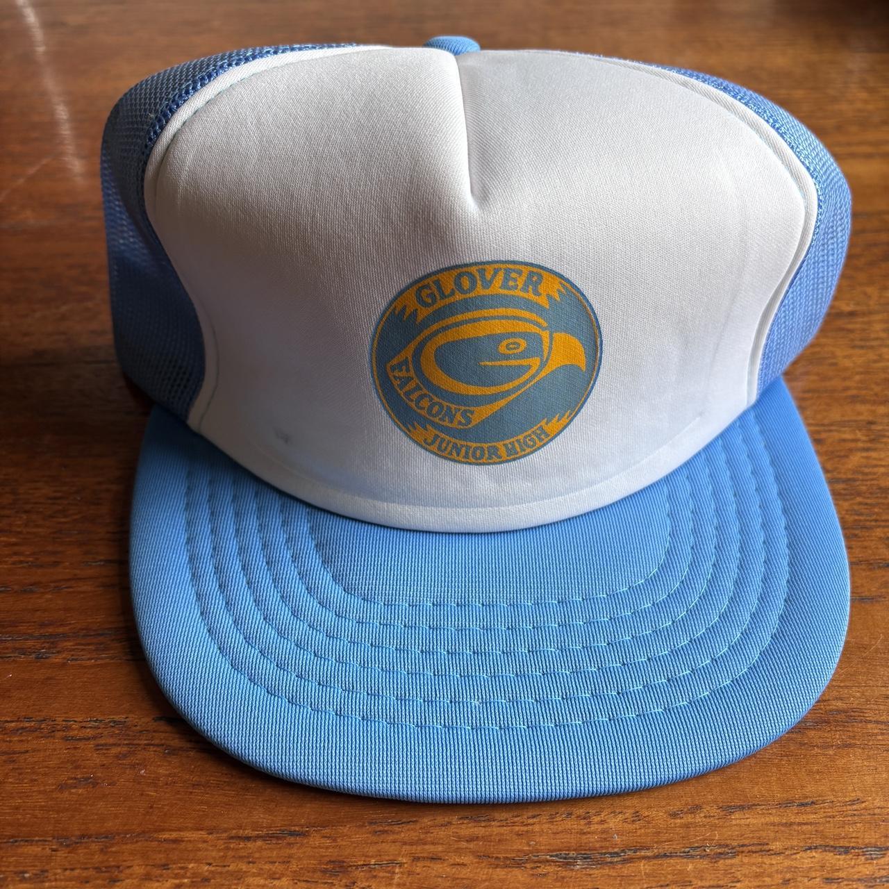 Vintage 90s USA Glover Falcons junior high school Spokane Washington graphic trucker cap