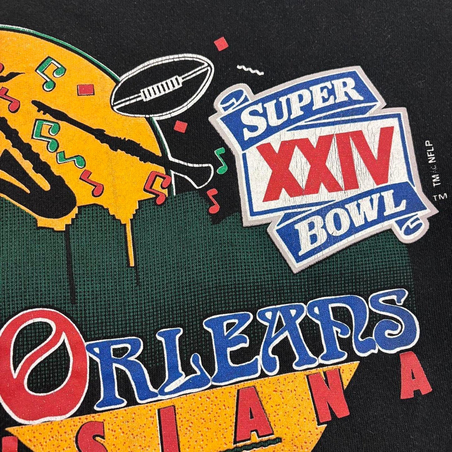 Vintage 80s USA Super Bowl 24 NFL American Football New Orleans sweatshirt