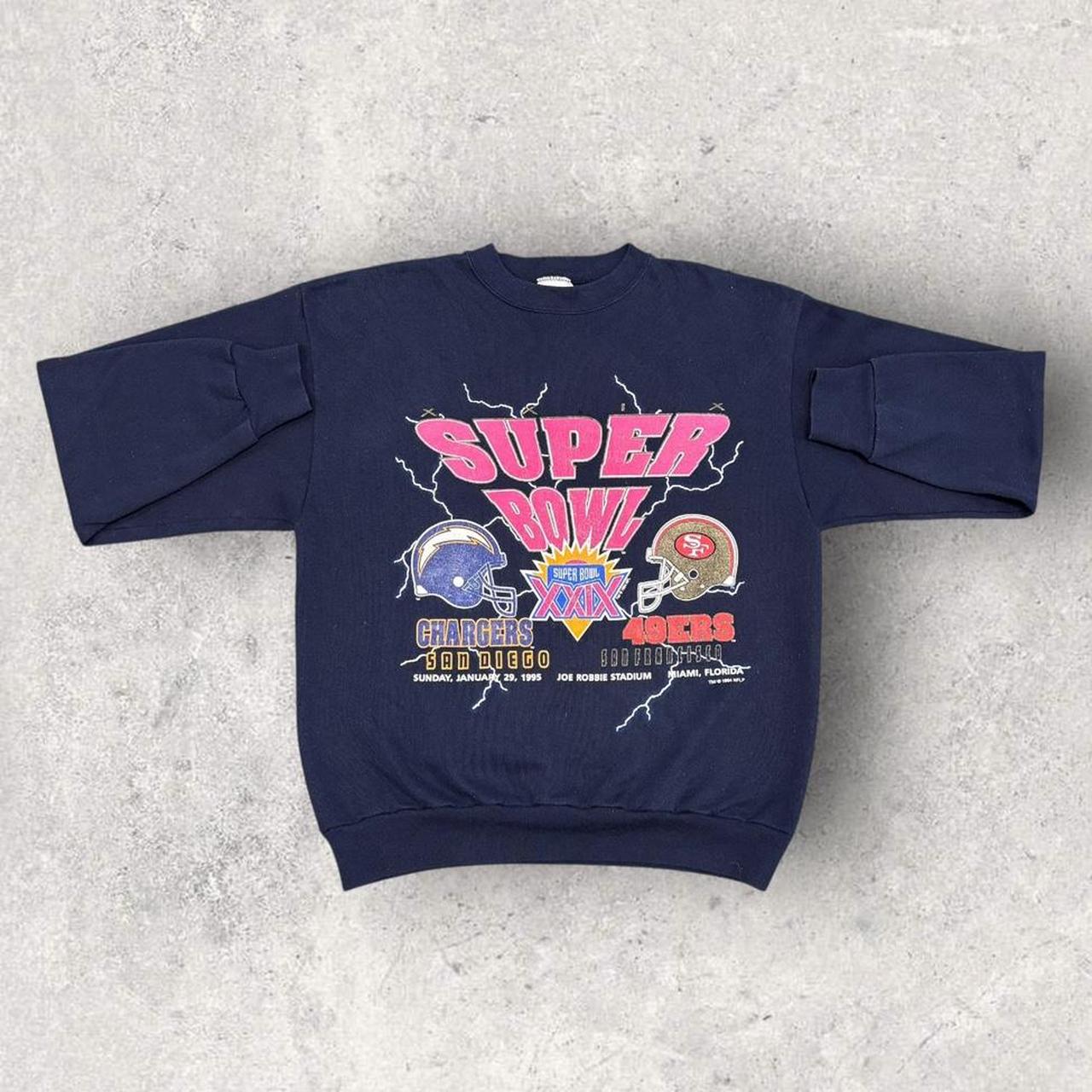 Vintage 90s USA Super Bowl 29 NFL American Football Chargers 49ers sweatshirt