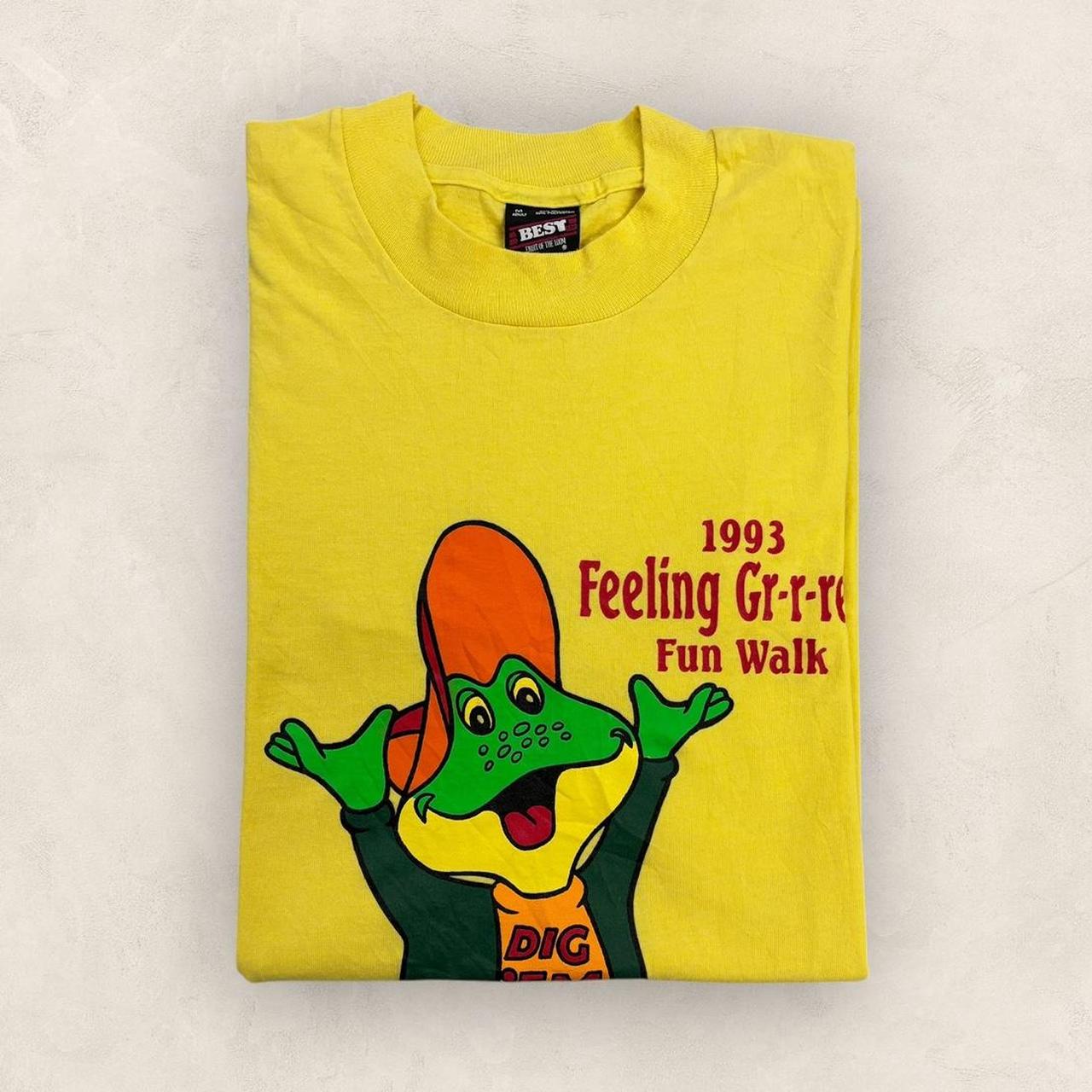 Vintage 90s USA Kellogg’s cereal fun walk 93 cartoon frog graphic t-shirt