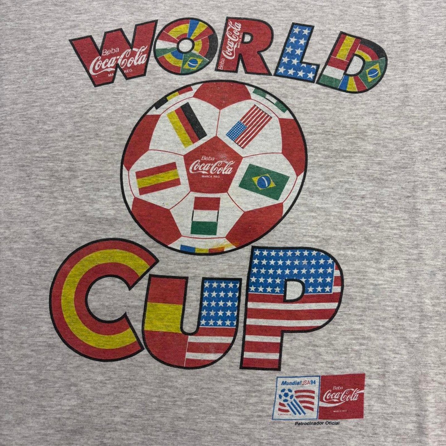 Vintage 90s USA World Cup 94 football tournament Coca Cola promotional t-shirt