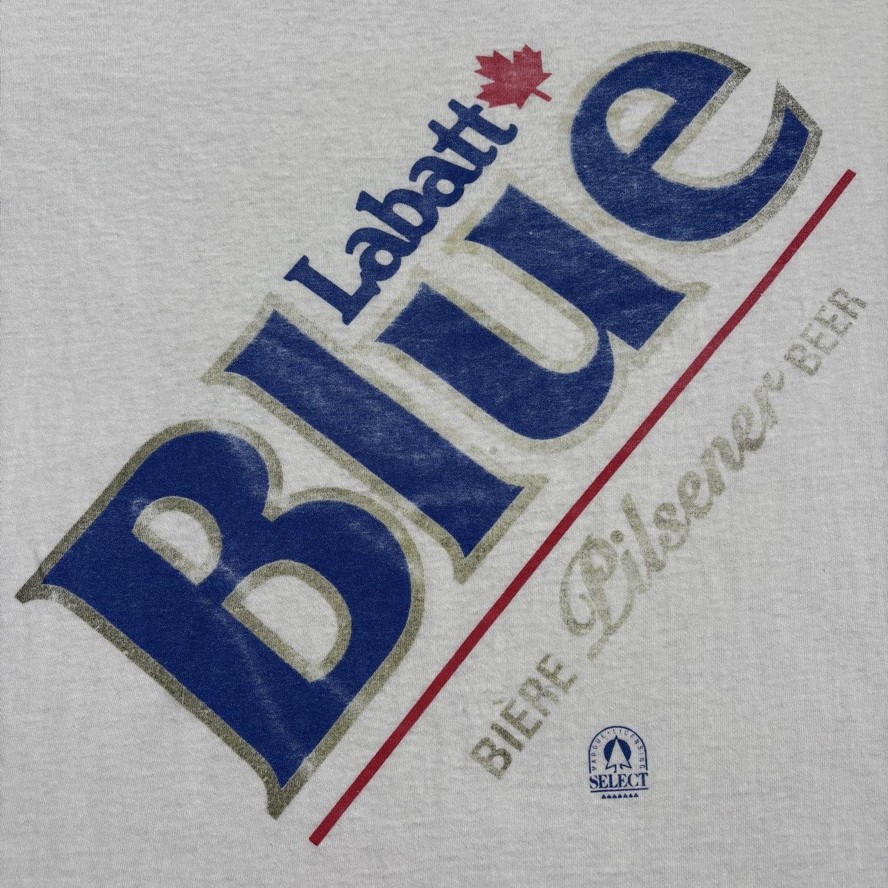 Vintage 90s Labatt Blue beer pilsner Canada promotional t-shirt