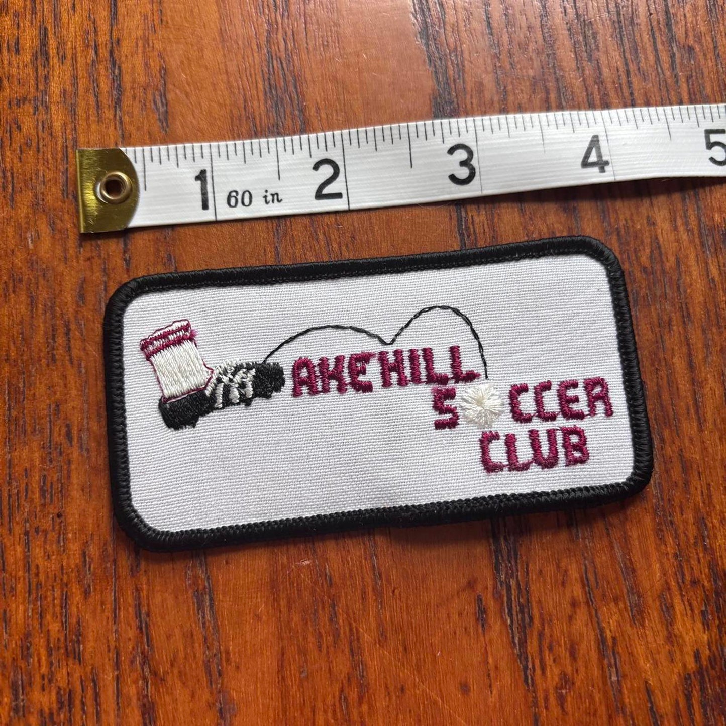 Vintage 90s USA Lakehill soccer club football embroidered patch