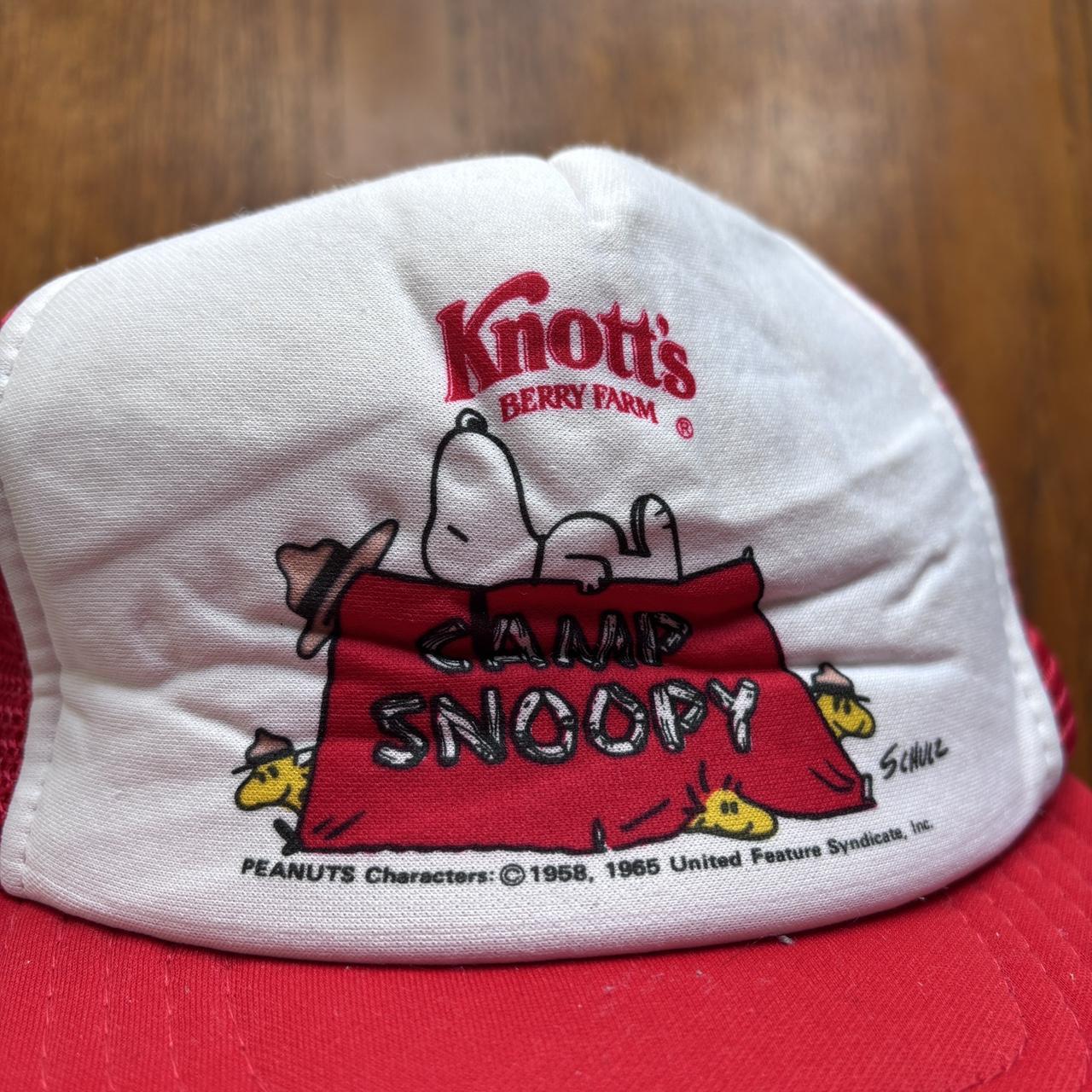 Vintage 90s USA Camp Snoopy Knott’s Berry Farm theme park California trucker cap