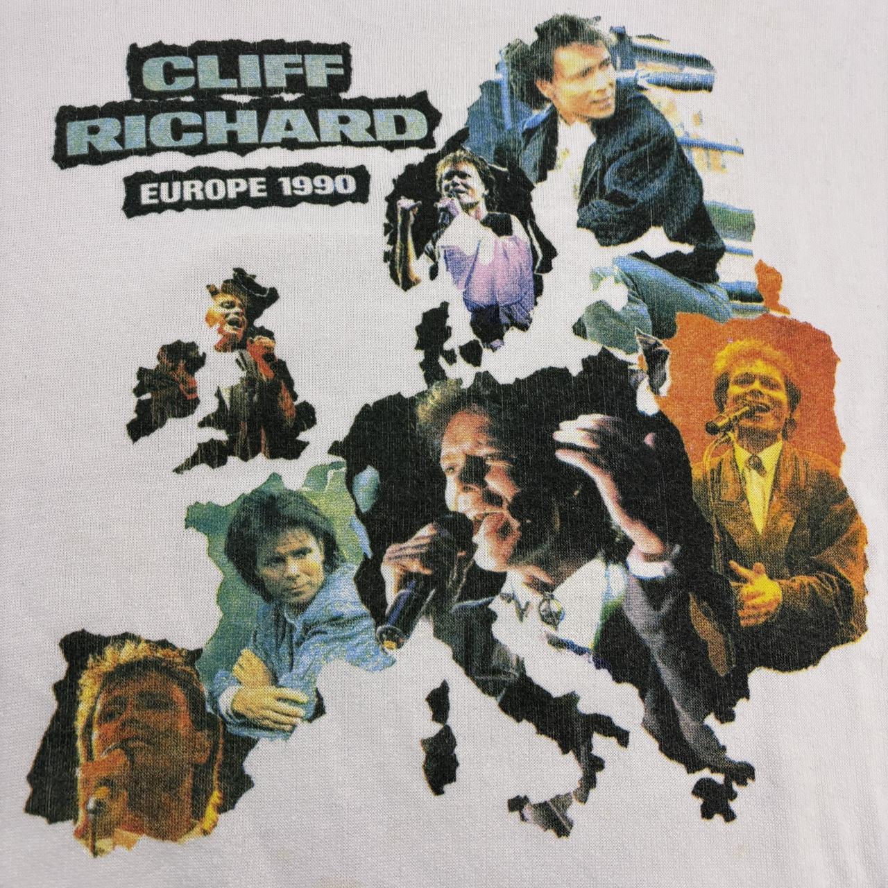 Vintage 90s Cliff Richard European Tour 1990 concerts musician band sweatshirt