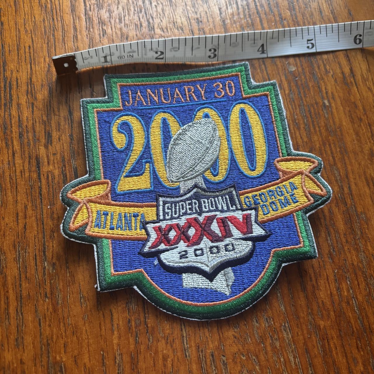 Vintage Y2K USA Super Bowl 34 NFL American Football embroidered patch